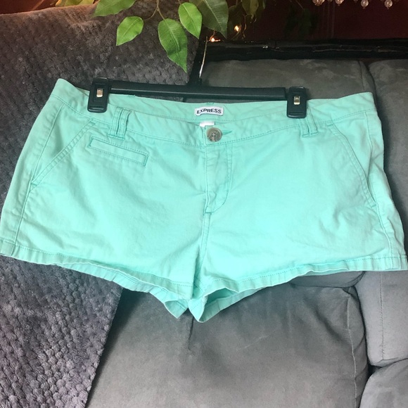 Express Pants - Express Mint Green Chino Shorts